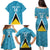 Custom Saint Lucia Football Family Matching Puletasi and Hawaiian Shirt Flag Style