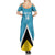 Custom Saint Lucia Football Family Matching Summer Maxi Dress and Hawaiian Shirt Flag Style