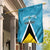 Custom Saint Lucia Football Garden Flag Flag Style