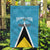 Custom Saint Lucia Football Garden Flag Flag Style