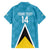 Custom Saint Lucia Football Hawaiian Shirt Flag Style