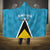 Custom Saint Lucia Football Hooded Blanket Flag Style