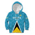 Custom Saint Lucia Football Kid Hoodie Flag Style