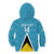 Custom Saint Lucia Football Kid Hoodie Flag Style