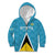 Custom Saint Lucia Football Kid Hoodie Flag Style