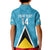 Custom Saint Lucia Football Kid Polo Shirt Flag Style