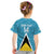 Custom Saint Lucia Football Kid T Shirt Flag Style