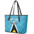 Custom Saint Lucia Football Leather Tote Bag Flag Style