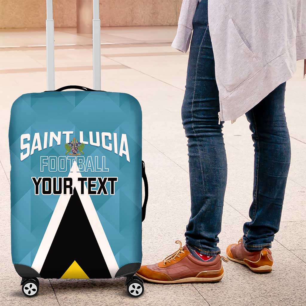 Custom Saint Lucia Football Luggage Cover Flag Style