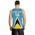 Custom Saint Lucia Football Men Tank Top Flag Style