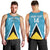 Custom Saint Lucia Football Men Tank Top Flag Style