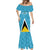 Custom Saint Lucia Football Mermaid Dress Flag Style