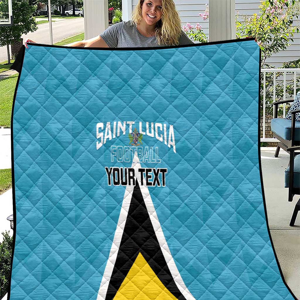 Custom Saint Lucia Football Quilt Flag Style