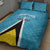 Custom Saint Lucia Football Quilt Bed Set Flag Style