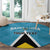 Custom Saint Lucia Football Round Carpet Flag Style