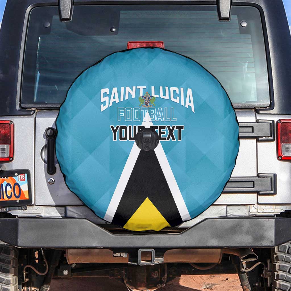 Custom Saint Lucia Football Spare Tire Cover Flag Style