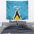 Custom Saint Lucia Football Tapestry Flag Style