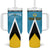 Custom Saint Lucia Football Tumbler With Handle Flag Style