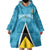 Custom Saint Lucia Football Wearable Blanket Hoodie Flag Style