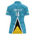 Custom Saint Lucia Football Women Polo Shirt Flag Style