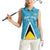 Custom Saint Lucia Football Women Sleeveless Polo Shirt Flag Style