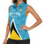 Custom Saint Lucia Football Women Sleeveless Polo Shirt Flag Style