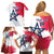 Custom United States Rugby Family Matching Off Shoulder Short Dress and Hawaiian Shirt 2024 Pacific Go Eagles - Wonder Print Shop