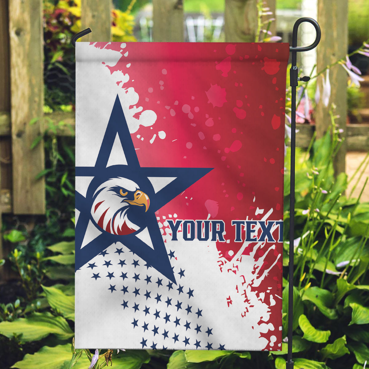 Custom United States Rugby Garden Flag 2024 Pacific Go Eagles - Wonder Print Shop