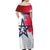 Custom United States Rugby Off Shoulder Maxi Dress 2024 Pacific Go Eagles - Wonder Print Shop