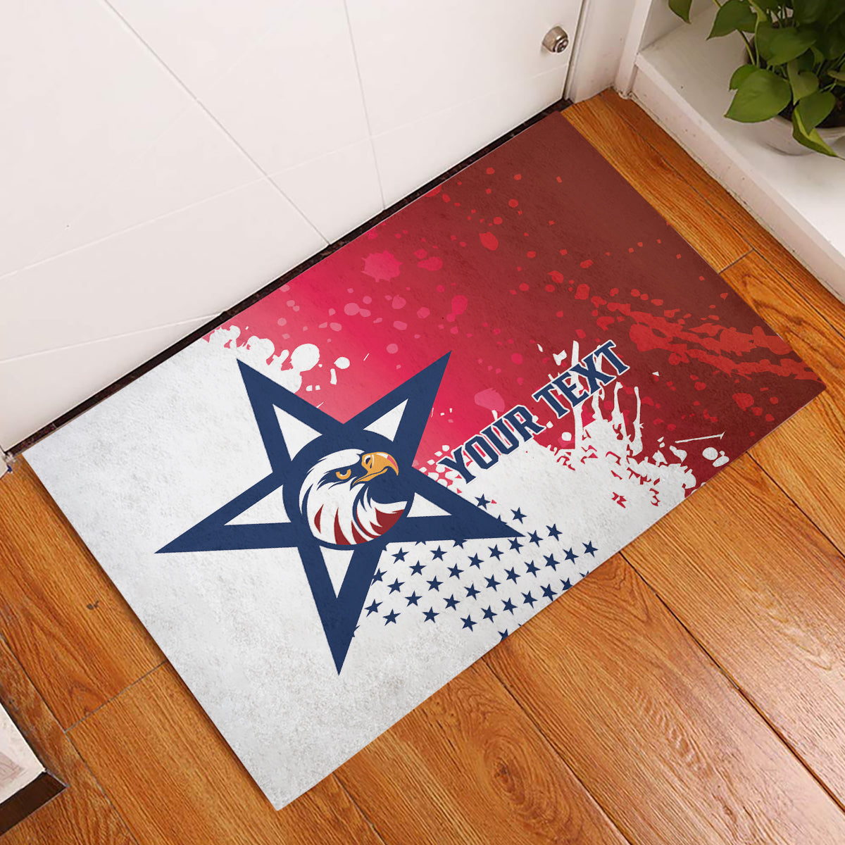 Custom United States Rugby Rubber Doormat 2024 Pacific Go Eagles - Wonder Print Shop