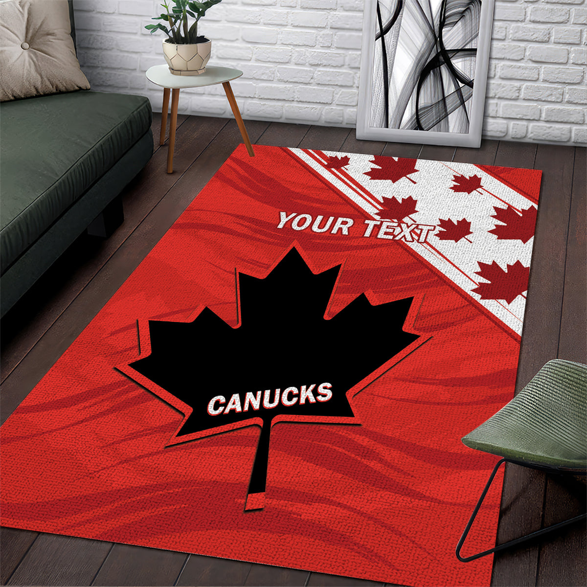 Custom Canada Rugby Area Rug 2024 Pacific Go Canucks - Wonder Print Shop