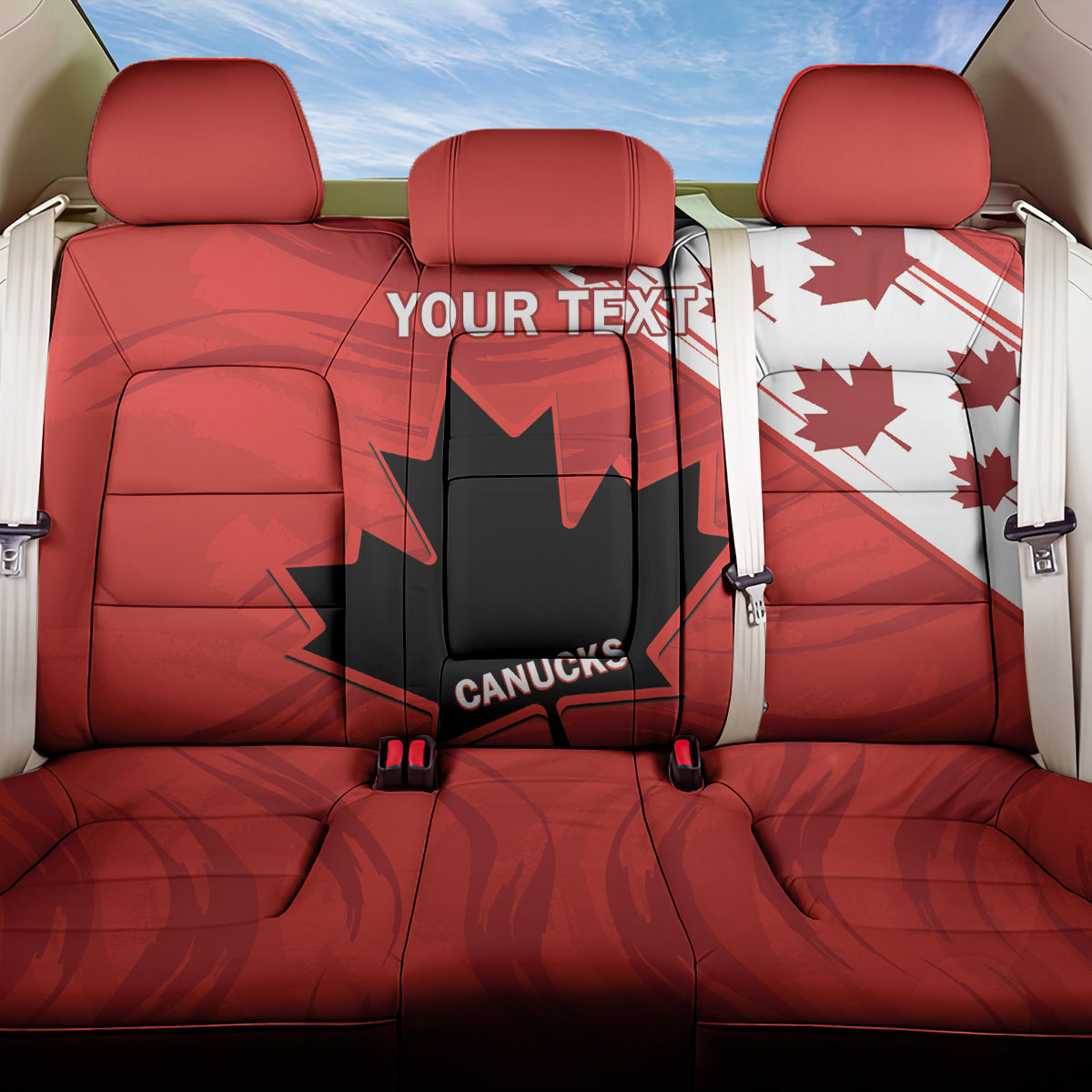 Custom Canada Rugby Back Car Seat Cover 2024 Pacific Go Canucks - Wonder Print Shop