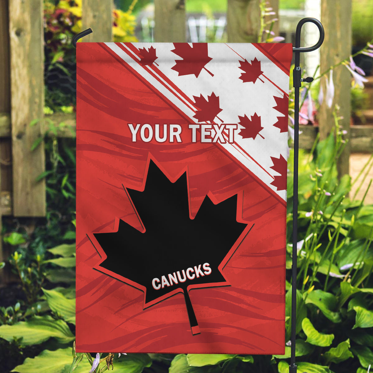 Custom Canada Rugby Garden Flag 2024 Pacific Go Canucks - Wonder Print Shop