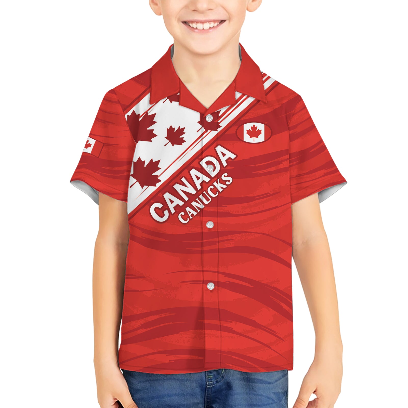 Custom Canada Rugby Kid Hawaiian Shirt 2024 Pacific Go Canucks - Wonder Print Shop