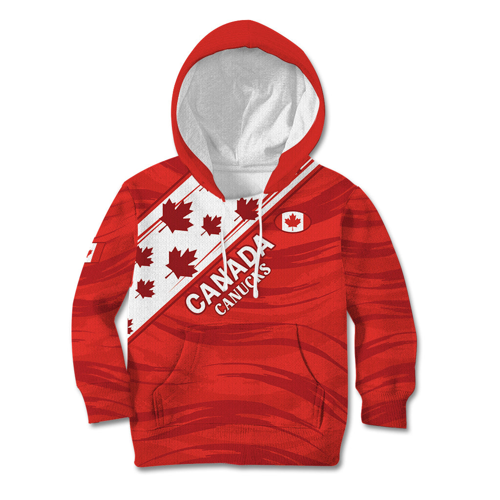 Custom Canada Rugby Kid Hoodie 2024 Pacific Go Canucks - Wonder Print Shop