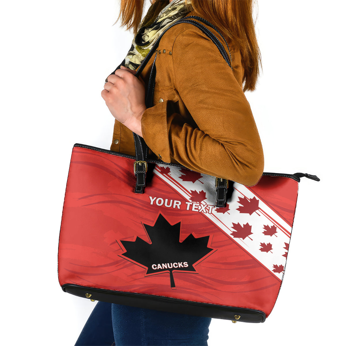 Custom Canada Rugby Leather Tote Bag 2024 Pacific Go Canucks - Wonder Print Shop