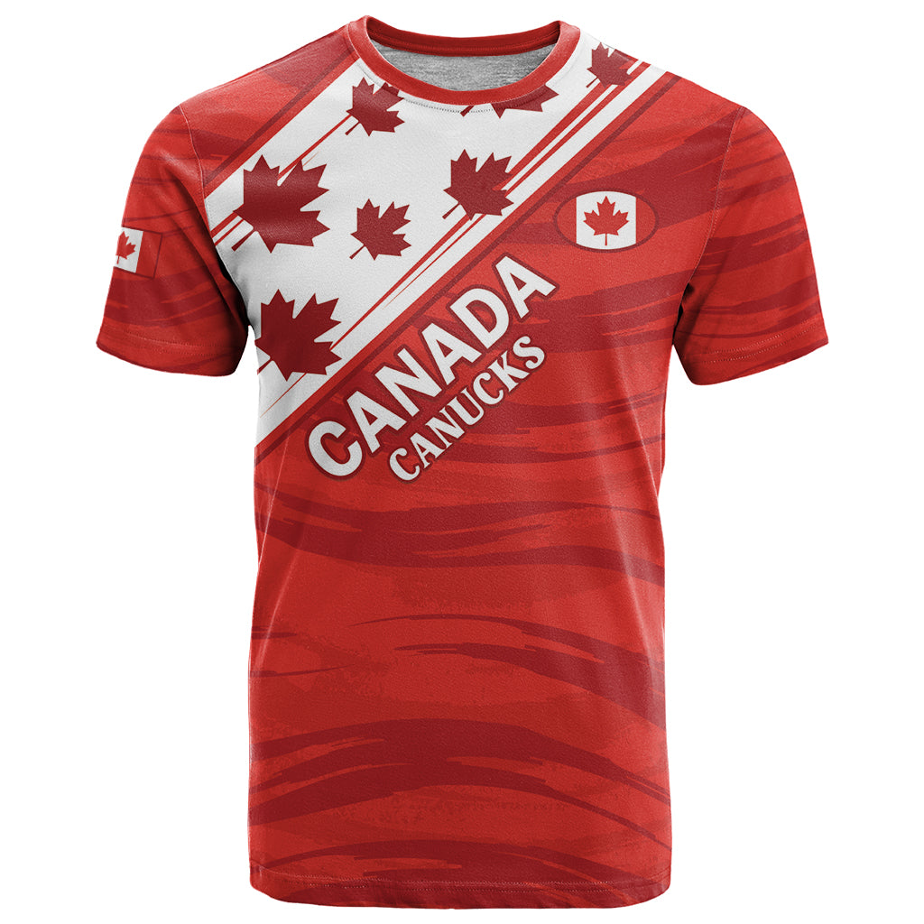 Custom Canada Rugby T Shirt 2024 Pacific Go Canucks