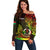 Polynesian Pride Vanuatu Off Shoulder Sweater Reggae Polynesia Long God Yumi Stanap - Wonder Print Shop