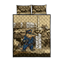 Alligator Alcatraz Quilt Bed Set Police Gator Rock Penitentiary - Wonder Print Shop