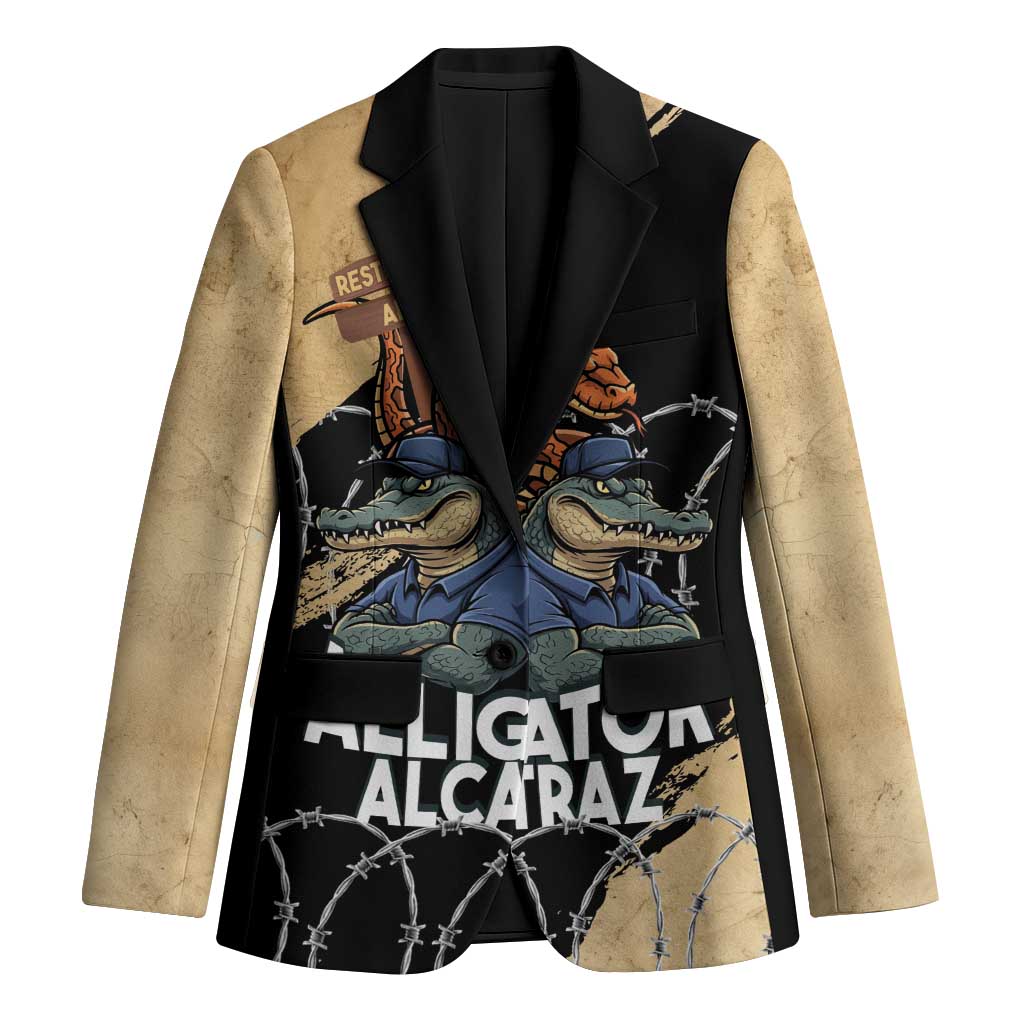 Alligator Alcatraz Blazer Gator and Python Restricted Area - Wonder Print Shop