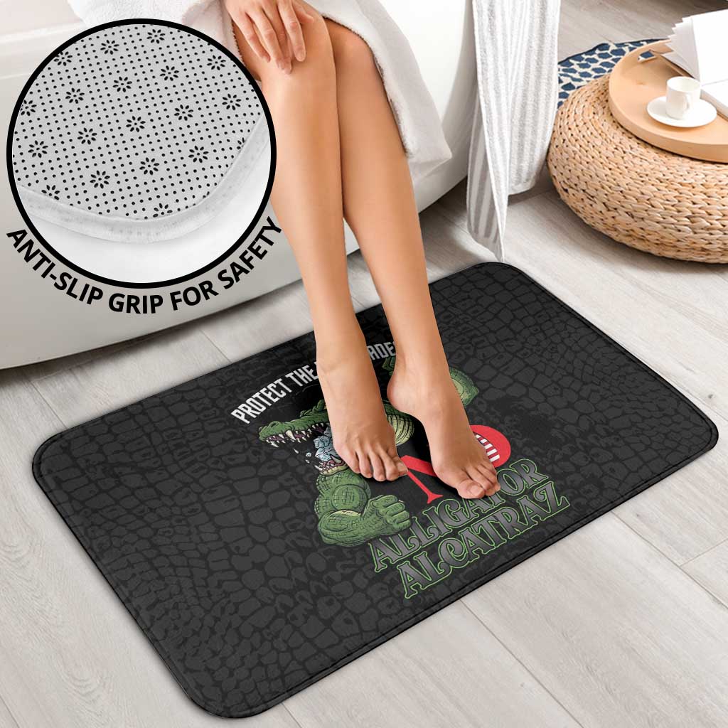 Protect The Everglades Bathroom Set Gator No Alligator Alcatraz - Wonder Print Shop
