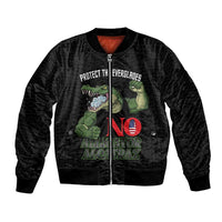 Protect The Everglades Bomber Jacket Gator No Alligator Alcatraz - Wonder Print Shop