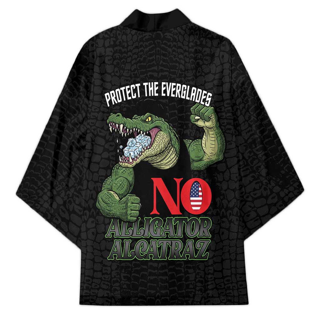 Protect The Everglades Kimono Gator No Alligator Alcatraz - Wonder Print Shop