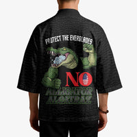 Protect The Everglades Kimono Gator No Alligator Alcatraz - Wonder Print Shop