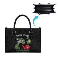Protect The Everglades Leather Bag Gator No Alligator Alcatraz - Wonder Print Shop