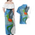 Guatemala Independence Day Couples Matching Off Shoulder Maxi Dress and Hawaiian Shirt Guatemalan Quetzal 202st Anniversary - Wonder Print Shop