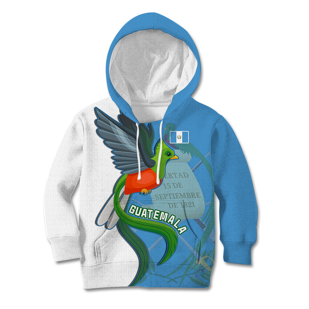 Guatemala Independence Day Kid Hoodie Guatemalan Quetzal 202st Anniversary - Wonder Print Shop