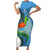 Custom Guatemala Independence Day Short Sleeve Bodycon Dress Guatemalan Quetzal 202st Anniversary - Wonder Print Shop