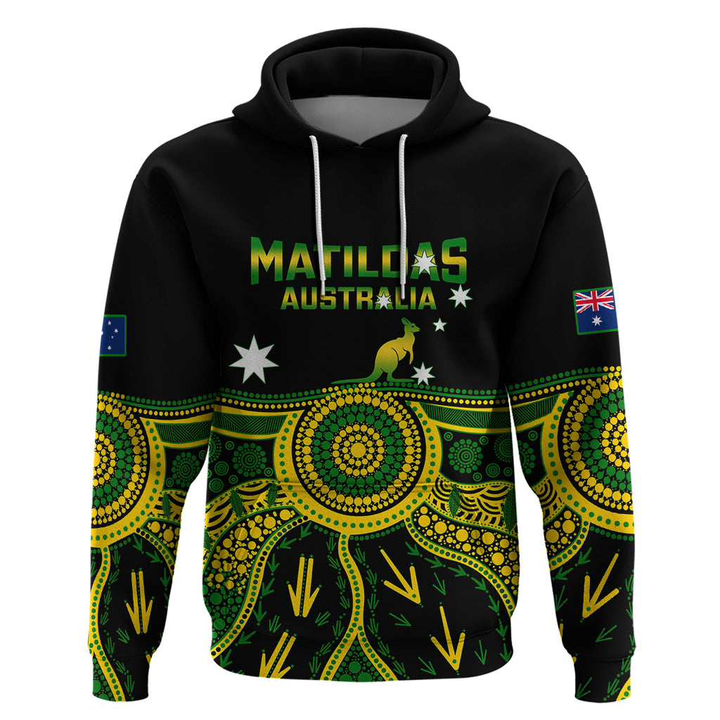 Personalised Australia Soccer Hoodie Aboriginal Go Matildas 2023 World Cup - Wonder Print Shop