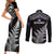 New Zealand Silver Fern Rugby Couples Matching Short Sleeve Bodycon Dress and Long Sleeve Button Shirts Go All Black 2023 World Cup - Wonder Print Shop